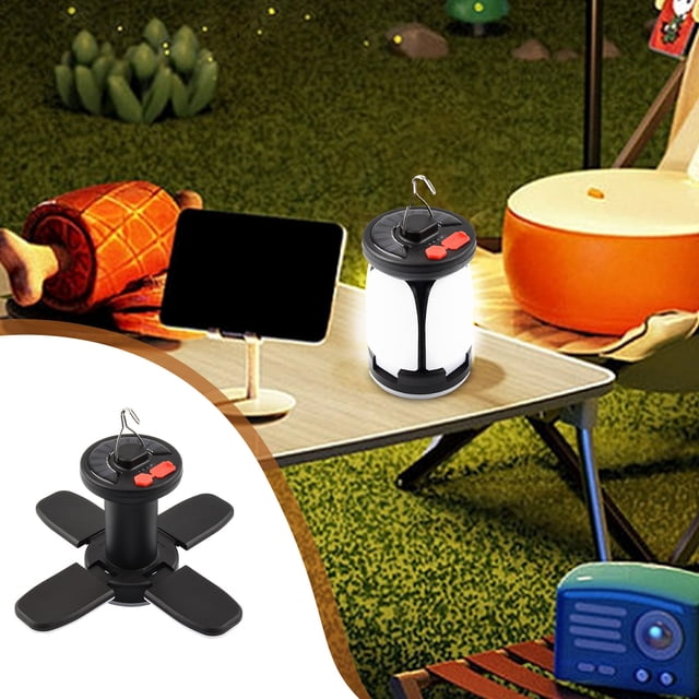PRETXORVE USB Solar Camping Light - Hanging Tent Light Outdoor Lamp For Camping, Hiking, Outage, Cellphone Emergency Charging
