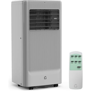 10,000 BTU portatif Air Conditionneur, 3-in-1 portatif AC Unités pour les chambres avec des modes cool/dry/fan, refroidissement rapide jusqu'à 450 Réfrigération sans drainage, 50 dB Mode de sommeil silencieux, couverture noire et grise