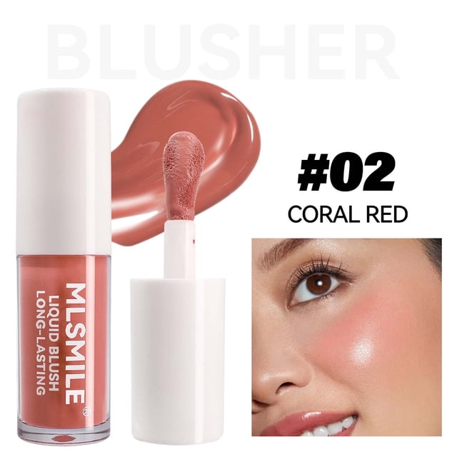 FSTDelivery Personal Care & Beauty Products Deals! Liquid Blush For And Cheeks Fine Shim Highlight Contours Moisturizing Color Developing Rouge Blush 4.5ml, Christmas Birthday Gifts for Women