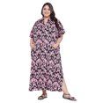 thumbnail image 2 of Oussum Robe Caftan Boutonnée pour Femme Longue Ajustable d'Été Maxi avec Poche, 2 of 7