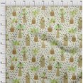thumbnail image 4 of oneOone Viscose Chiffon Brown Fabric Floral Vase With Geometrical Craft Projects Decor Fabric Printed By The Yard 42 Inch Wide, 4 of 4
