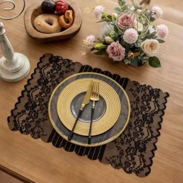 French Lace Table Flag Hollowed Out Exquisite Atmospheres Sense Of Placemats Five Drawer Decorative Tablecloths