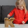 thumbnail image 3 of Boîte de Rangement en Bois pour Lettres Anglaises, Verre Transparent, 3 of 6