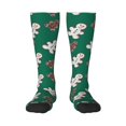 thumbnail image 1 of Wukai Bonhomme de Neige en Pain d'Épice pour Bas de Couleur Contrastée, Chaussettes Longues de Sport Entraînement Physique Adulte, Unisexe, 1 of 6