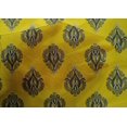 thumbnail image 4 of oneOone Cotton Silk Fabric Leaves Block Printed Fabric 1 Yard 42 Inch Wide, 4 of 4