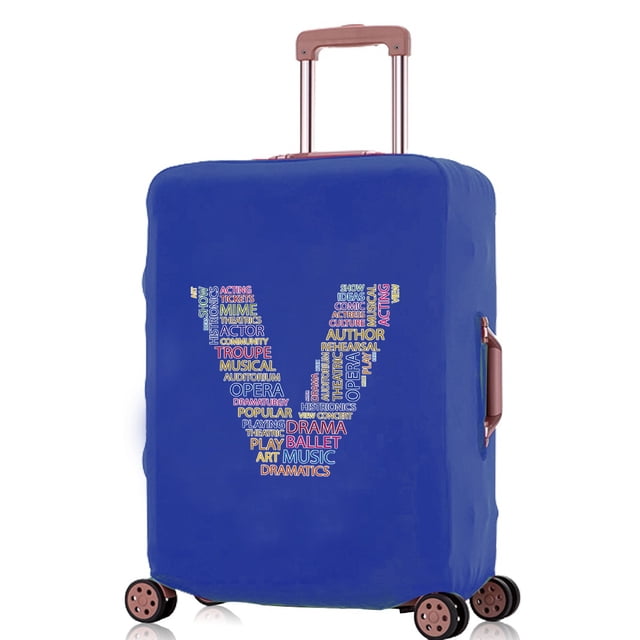 2024 Luggage Covers Travel Accessories Suitcase Cover Protector Reusable Washable 18-32inch Text Letter Printed Pattern Series 8text V L