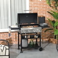 thumbnail image 2 of Outsunny Barbecue au Gaz Propane, Chariot de Barbecue Extérieur 40 000 BTU, Noir, 2 of 10