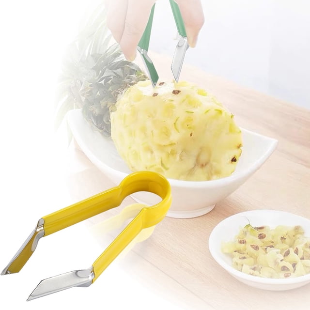 Product Category Food Clips 2 Multifunctional Pineapple Eye Remover Stainless Steel Pineapple Corer and Slicer Strawberry Corer Tool Pineapple Cutter Strawberry Remover Tool For Kitchen