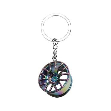 EGNMCR Room Decor, Home Decor Fit Wheel Rim Keychains Auto Part Car Keyring Key Chains Rings decors Memorial keychain
