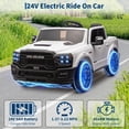 thumbnail image 4 of AKDSteel 24v Ride On Truck For Big Kids, 2 Seater Kids Ride On Truck Car With Remote Control, Led Lights, Bluetooth, Spacious Truck Bed, 3 Speed Options, And Suspension System, 4 of 8