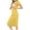 Yellow, variant on TIMIFIS Nursing Dress for Maternity Breastfeeding Midi Dress Crew Neck Short Sleeve Lightweight Solid Color Casual Comfy Loose Dress