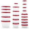 thumbnail image 1 of Rubbermaid Vented Lids BPA Free Plastic Food Storage Containers, Set of 21 (42 Pieces Total), Racer Red | Reusable & Stackable, 1 of 8