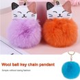 thumbnail image 4 of Fuzzy Ball Keychain Supple Comfortable Lovely Key Rings Adorable Practical Key Chains Women for Children Adults Elderly Students Sky Blue 5cm, 4 of 6