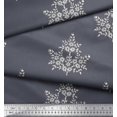 thumbnail image 3 of Soimoi Moss Georgette Fabric Leaves & Floral Block Decor Fabric Printed Yard 42 Inch Wide, 3 of 3