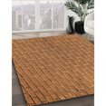 thumbnail image 3 of Ahgly Tapis d'Intérieur Lavable en Machine Carré Orange Transitionnel, 5 Pieds Carré, 3 of 7
