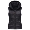 thumbnail image 1 of MAWCLOS Ladies Lightweight Cardigan Waistcoat Winter Warm Solid Color Puffer Vest Black M, 1 of 2