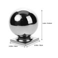 thumbnail image 2 of WHAMVOX 1Pcs Guard Rail Ball Silver Stainless Steel For Fences 6.60X3.93X3.93in, 2 of 8