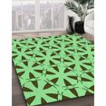 thumbnail image 3 of Ahgly Tapis Rectangulaire Lavable en Machine Vert Transitionnel, 7 Pieds x 9 Pieds, 3 of 7