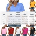 thumbnail image 3 of Ailaofu T-Shirts à Manches Courtes à Col en V pour Femmes, Hauts d'Été à Col, T-Shirts Décontractés Amples, 3 of 7