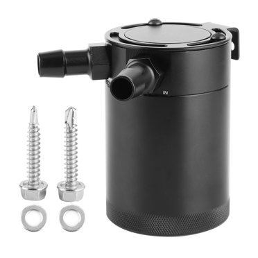 Car Accessories,2‑Port Oil Catch Can Universal Oil Catch Can Baffled Breather Reservoir Achieve More