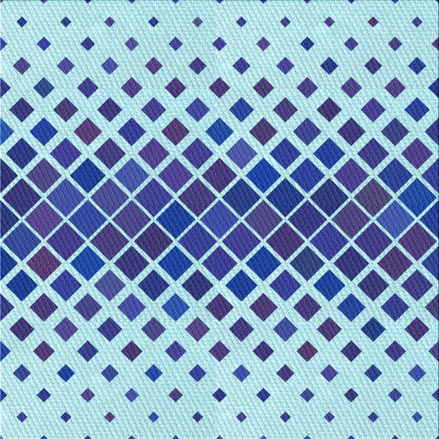 Ahgly Company Machine Washable Indoor Square Transitional Blue Area Rugs, 4' Square