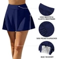 thumbnail image 2 of Charmo Womens Swim Skirt Bulit in Shorts Tummy Control Swimsuit Bottom with Side Pocket, 2 of 6