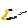 thumbnail image 1 of jinwen Kayak Paddle Leash Canoe Paddle Coiled Leash 55'' Rod Tie Rope Yellow, 1 of 7