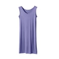 thumbnail image 1 of Timegard Sleep Wear for Women Plus Size V Neck Tank Top Loose Comfy Solid Color House Dress Homewear, 1 of 6