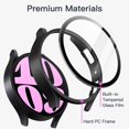 thumbnail image 4 of KOMI Case with Screen Protector for Samsung Galaxy Watch 6 40mm, Overall Protective Cover, Built-in Tempered Glass Film High Sensitivity, 2 Pack (Black), 4 of 5