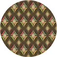 thumbnail image 1 of Ahgly Company Machine Washable Indoor Round Transitional Cinnamon Brown Area Rugs, 5' Round, 1 of 7