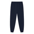 thumbnail image 4 of Ceisia Men Solid Color Loose Casual Pants Elastic Waist Drawstring Sports Gift Work Trousers, 4 of 8