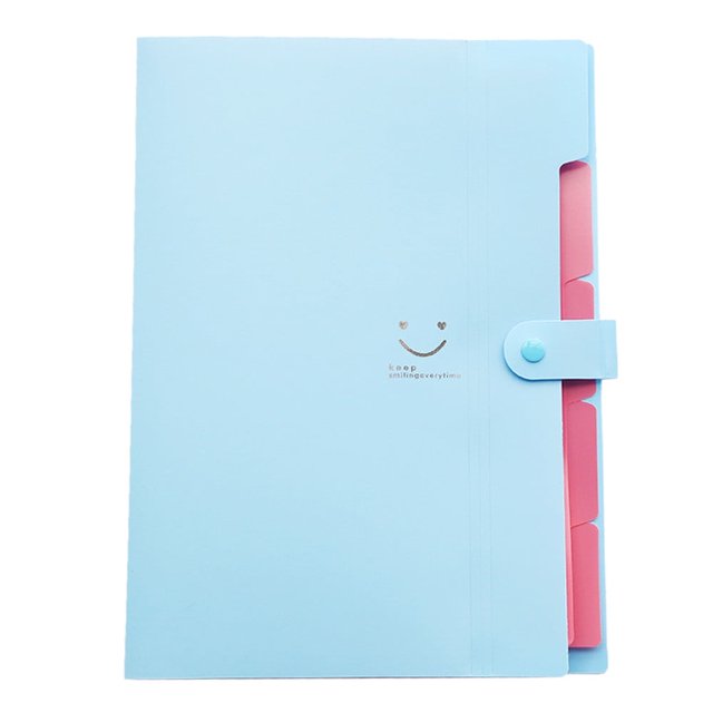 EGNMCR A4 File Document Bag Pouch Bill Folder Organizer Fastener Office Supplies Multilayer folder