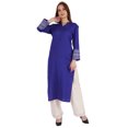 thumbnail image 1 of Phagun Kurta Longue de Soirée pour Femmes, Kurti Brodée de Designer, Tenue Ethnique, Kurta en Rayonne, 1 of 6