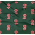 thumbnail image 4 of oneOone Organic Cotton Poplin Twill Fabric Floral Block Print Sewing Fabric BTY 42 Inch Wide, 4 of 4