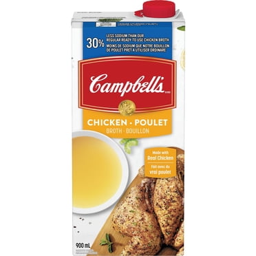 Campbell's® Ready to Use 30% Less Sodium Chicken Broth, Shelf Stable