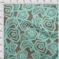 thumbnail image 4 of oneOone Polyester Spandex Turquoise Blue Fabric Abstract Floral Sewing Material Print Fabric By The Yard 56 Inch Wide, 4 of 4