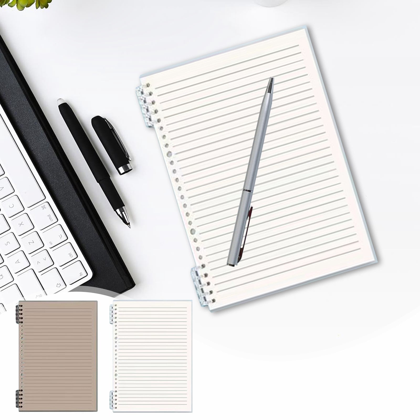 Vaidha Loose Leaf Notebook A5 Non Irritating Detachable Transparent High Coil Notebook A5 Thickened 8.07x5.51in-120 Pages