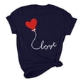 thumbnail image 5 of Meichang Hauts pour Femmes T-Shirts de la Saint-Valentin T-Shirts de Fête à Col Rond T-Shirts à Imprimé Cœur d'Amour T-Shirts à Manches Courtes Jolis Tees Blouses en Liquidation, 5 of 5