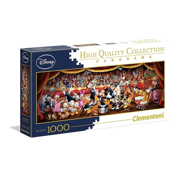 Clementoni 39445 Disney Panorama Collection Clementoni-39445-Disney Orchestra-1000 Pieces, Multi-Colour