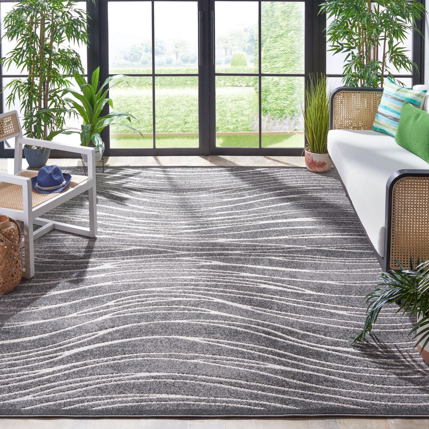 SAFAVIEH Cottage Tayler Geometric Indoor/Outdoor Area Rug