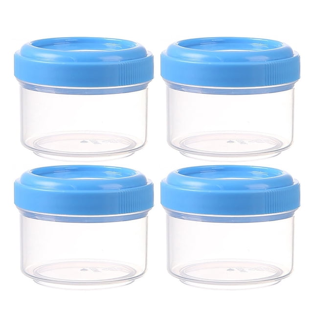 Rangement des Aliments 2 Titre de Produit Non Requis pour Inclure des Détails SKU Mais Solution d'Organisation Ciblée pour la Cuisine à la Maison avec Pots Ronds Rechargeables 35 ml Couvercles Étanches Lot de 4 4 Pcs