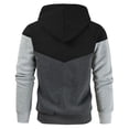 thumbnail image 3 of Yuyuzo Men Pullover Sweatshirts Long Sleeve Drawstring Hooded Sports Solid Color Patchwork Hoodies for Men, 3 of 5