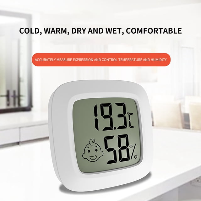 TopLLC Mini Hygrometer Indoor Infant Bedroom Hygrometer With Magnetic Absorption on Clearance