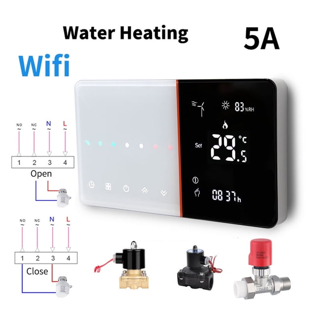 WiFi Smart Thermostat,Electric Floor/Heating Water/Gas Boiler Weather Station Temperature Remote Controller ,Easy to Install