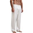 thumbnail image 1 of Pantalon de Pyjama pour Homme en Satin, Couleur Unie, Coupe Ample, Bas de Nuit, 1 of 3