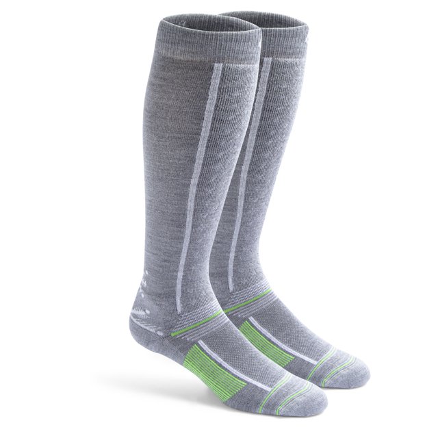 Fox River Adult ZERMATT Ultra-Lightweight Over the Calf Ski Sock, Large, Grey
