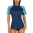 thumbnail image 1 of BeautyIn Chemise de Bain Imprimée Florale à Manches Courtes pour Femmes UPF 50+, 1 of 7