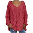 thumbnail image 2 of EGNMCR Cardigans pour Femmes, Pulls pour Femmes Mode Ample Grande Taille Couleur Capuche Manches Longues Hauts Chandail Femmes, 2 of 8