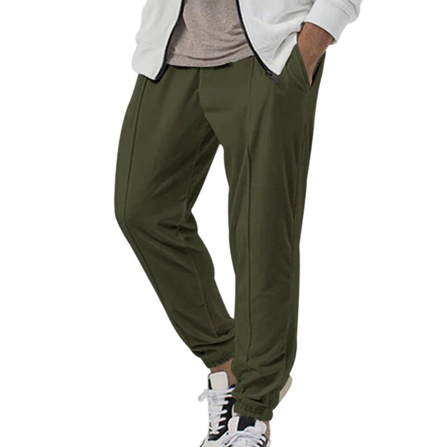 UKAP Men Sweatpants Elastic Waist Pants Drawstring Trousers Loose Summer Bottoms Army Green XS
