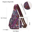thumbnail image 2 of KL928 Canvas Sling Backpack for Men Women Floral Printed Crossbody Small Backpack, 2 of 6